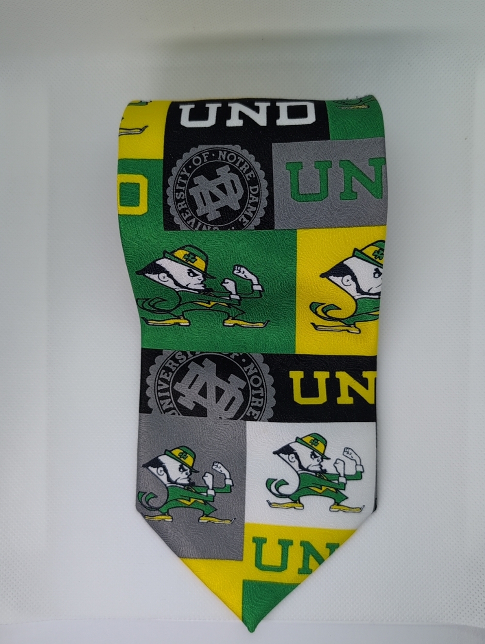 Vintage Ralph Marlin 2003 University Of Notre Dame Fighting Irish Tie Dead Stock
